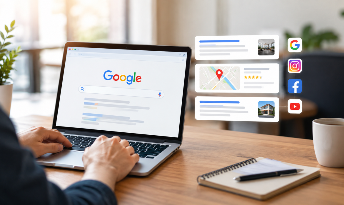 Business online visibility when customers search on Google